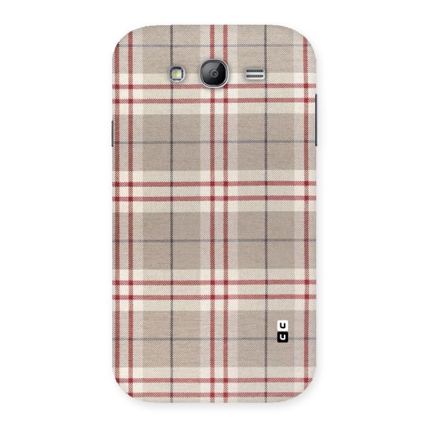 Beige Red Check Back Case for Galaxy Grand Neo Plus