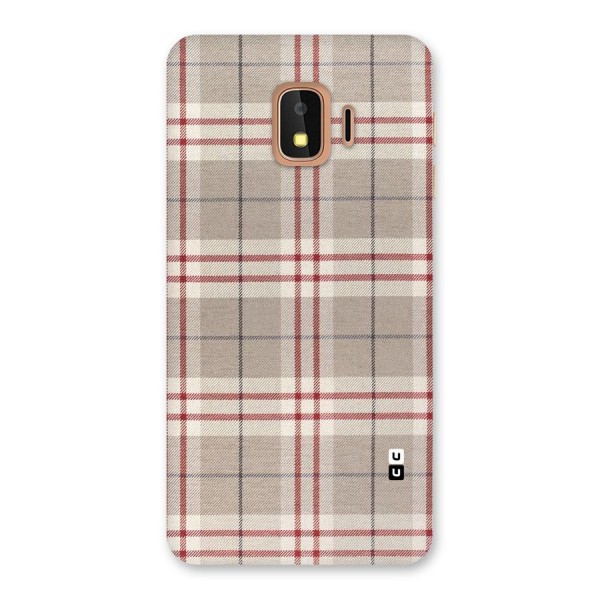 Beige Red Check Back Case for Galaxy J2 Core