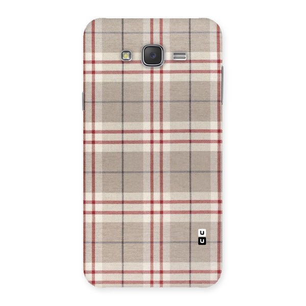 Beige Red Check Back Case for Galaxy J7