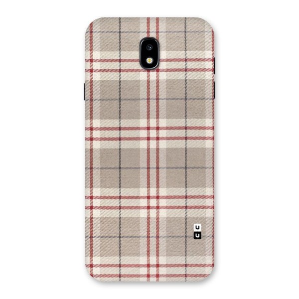 Beige Red Check Back Case for Galaxy J7 Pro