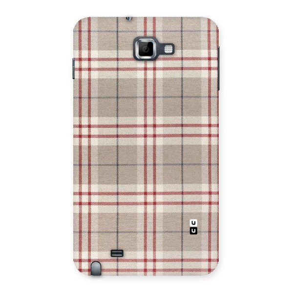 Beige Red Check Back Case for Galaxy Note
