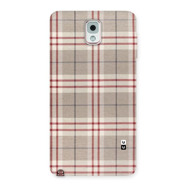 Beige Red Check Back Case for Galaxy Note 3