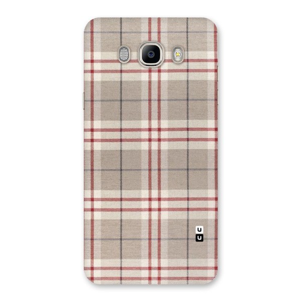 Beige Red Check Back Case for Galaxy On8