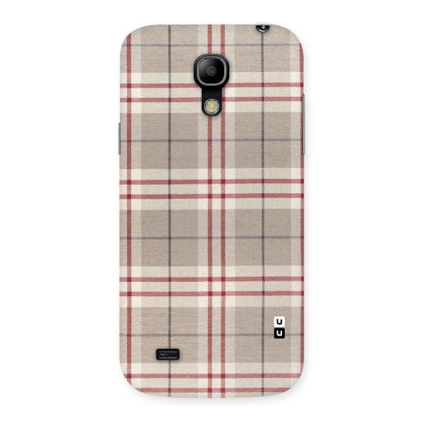 Beige Red Check Back Case for Galaxy S4 Mini