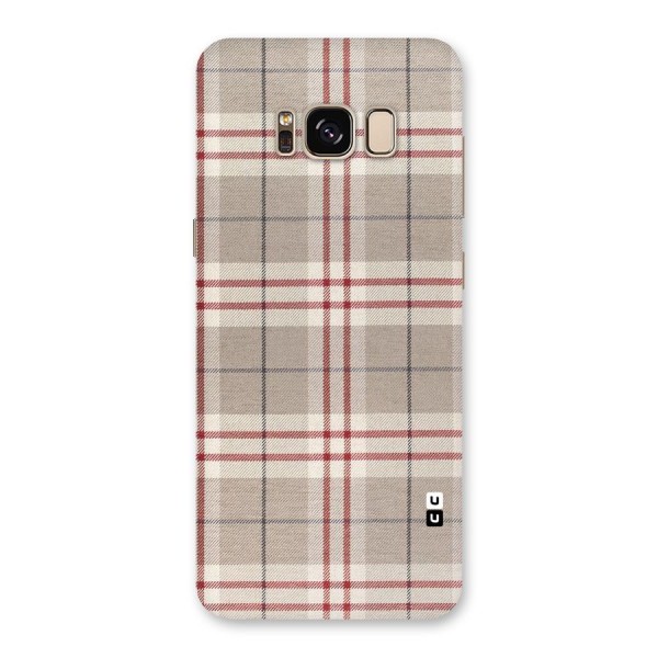 Beige Red Check Back Case for Galaxy S8