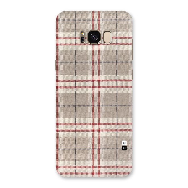 Beige Red Check Back Case for Galaxy S8 Plus