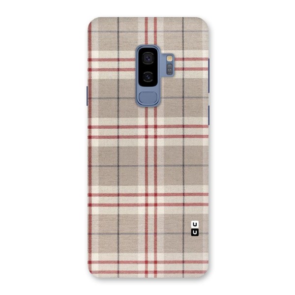 Beige Red Check Back Case for Galaxy S9 Plus