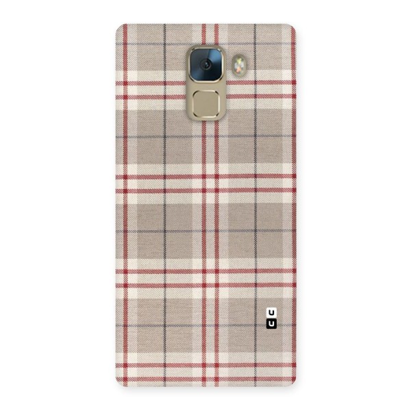 Beige Red Check Back Case for Huawei Honor 7