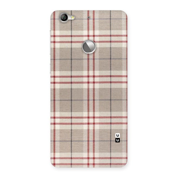 Beige Red Check Back Case for LeTV Le 1s