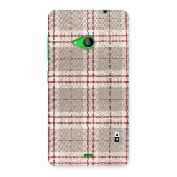 Beige Red Check Back Case for Lumia 535