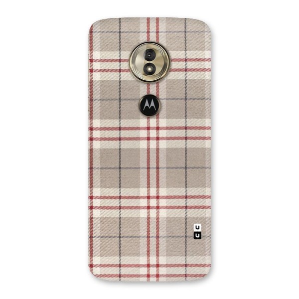 Beige Red Check Back Case for Moto G6 Play