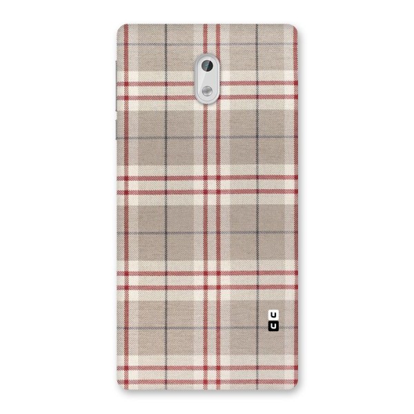 Beige Red Check Back Case for Nokia 3