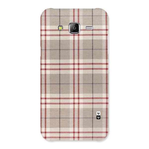 Beige Red Check Back Case for Samsung Galaxy J5