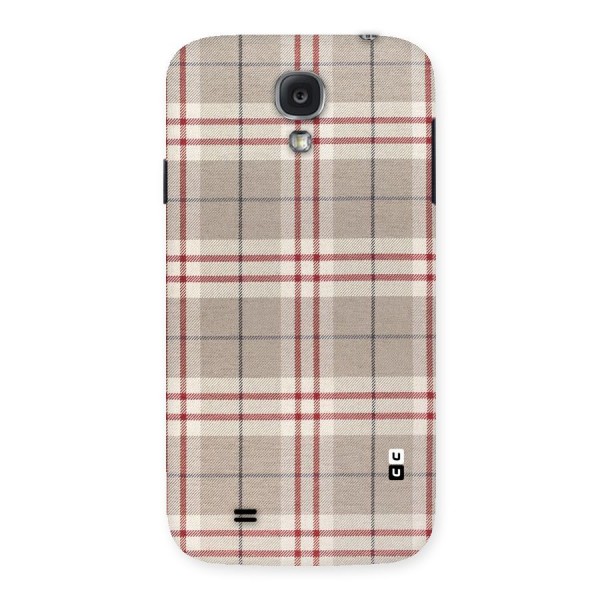 Beige Red Check Back Case for Samsung Galaxy S4
