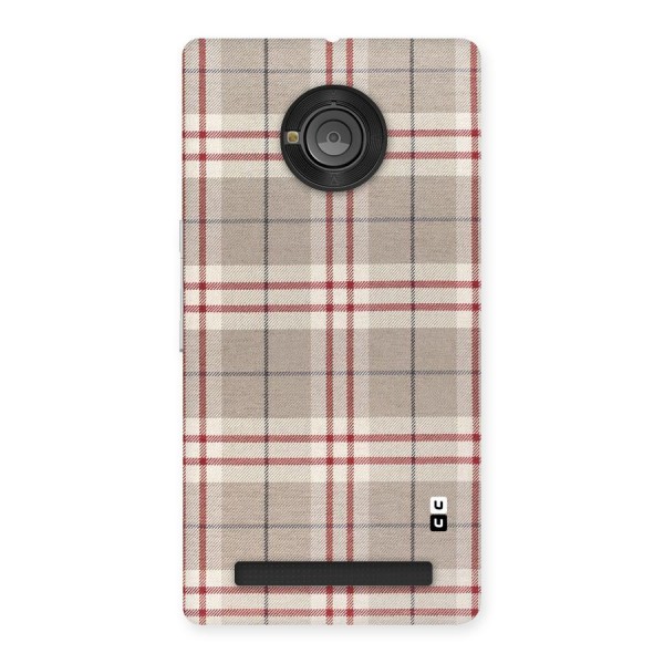 Beige Red Check Back Case for Yu Yuphoria