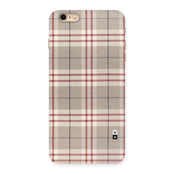 Beige Red Check Back Case for iPhone 6 Plus 6S Plus