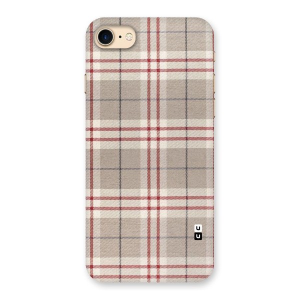Beige Red Check Back Case for iPhone 7