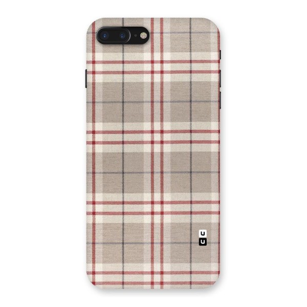 Beige Red Check Back Case for iPhone 7 Plus