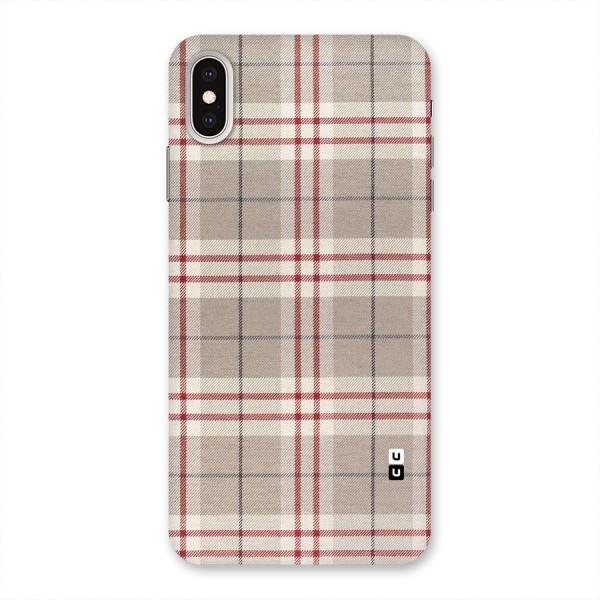 Beige Red Check Back Case for iPhone XS Max