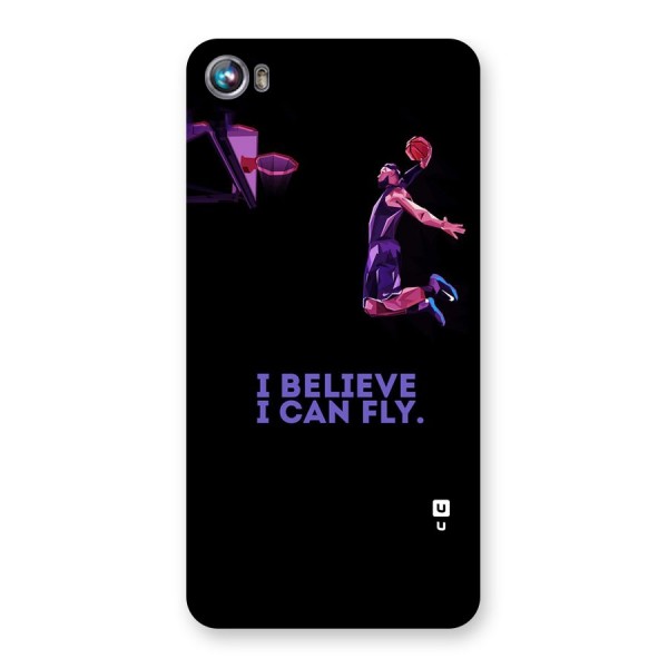 Believe And Fly Back Case for Micromax Canvas Fire 4 A107