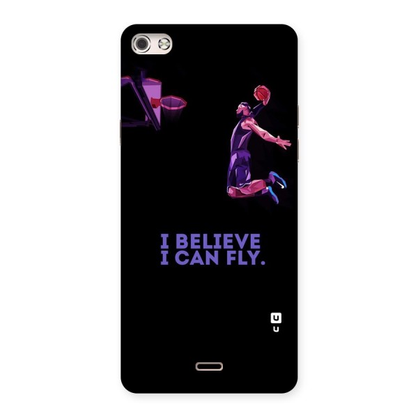 Believe And Fly Back Case for Micromax Canvas Silver 5