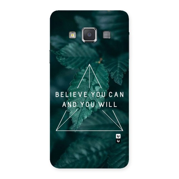 Believe You Can Motivation Back Case for Galaxy A3
