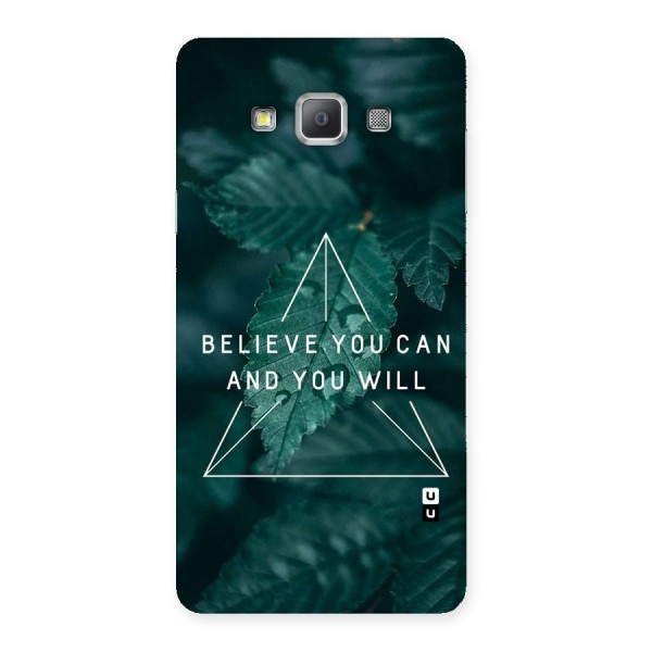 Believe You Can Motivation Back Case for Galaxy A7