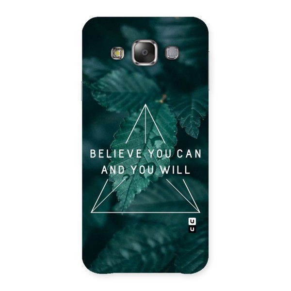 Believe You Can Motivation Back Case for Galaxy E7