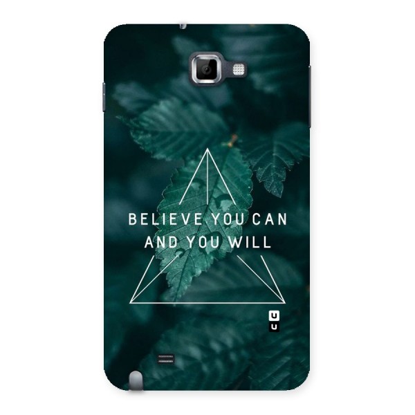 Believe You Can Motivation Back Case for Galaxy Note