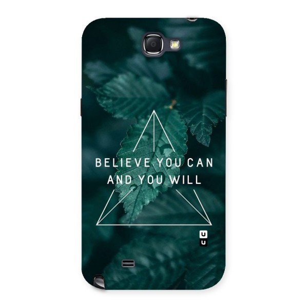 Believe You Can Motivation Back Case for Galaxy Note 2