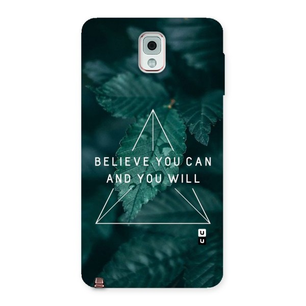 Believe You Can Motivation Back Case for Galaxy Note 3