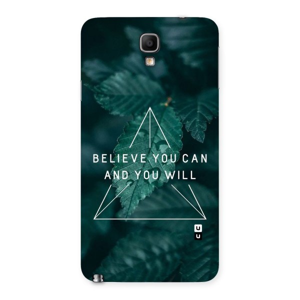 Believe You Can Motivation Back Case for Galaxy Note 3 Neo