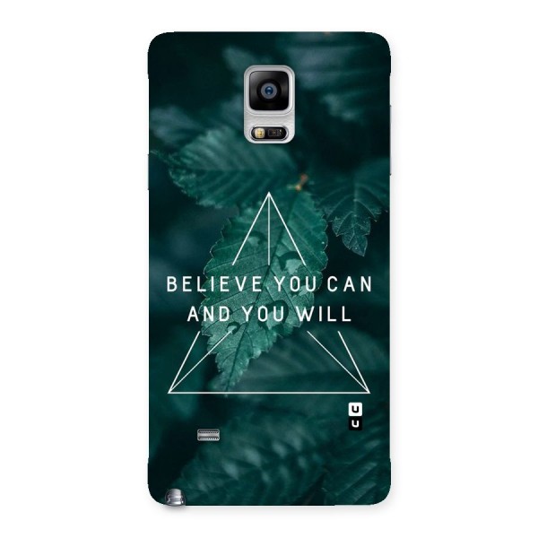 Believe You Can Motivation Back Case for Galaxy Note 4
