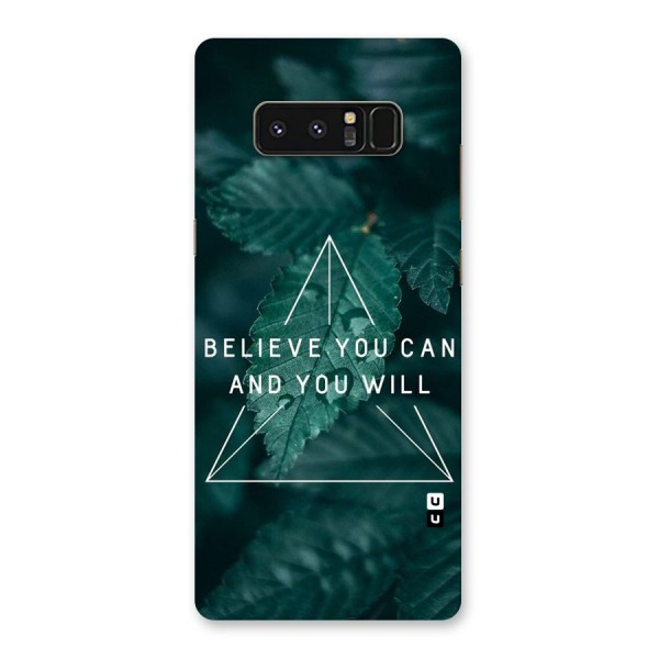 Believe You Can Motivation Back Case for Galaxy Note 8