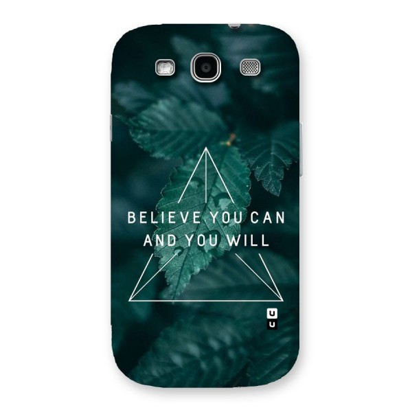 Believe You Can Motivation Back Case for Galaxy S3