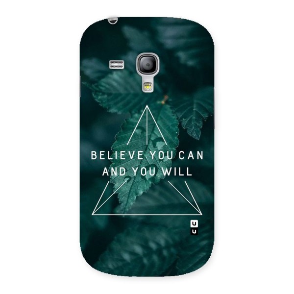 Believe You Can Motivation Back Case for Galaxy S3 Mini