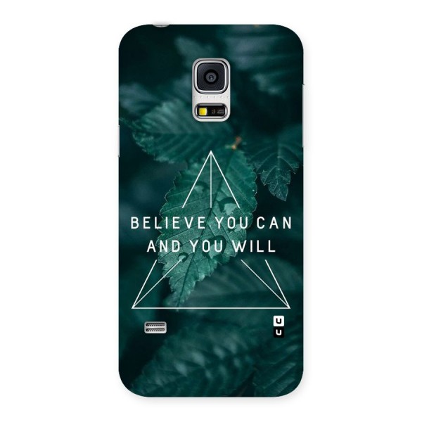 Believe You Can Motivation Back Case for Galaxy S5 Mini