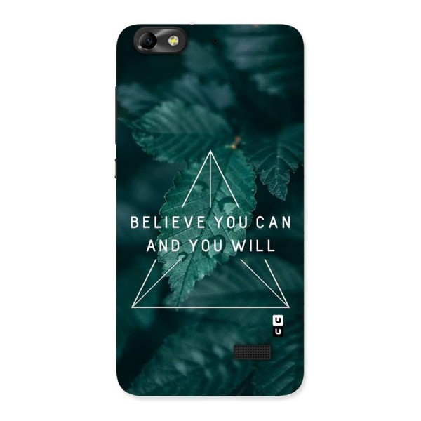 Believe You Can Motivation Back Case for Honor 4C