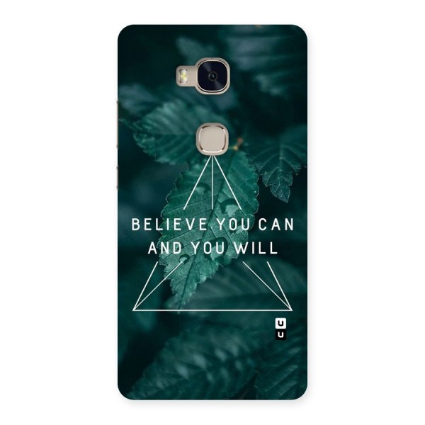 Believe You Can Motivation Back Case for Huawei Honor 5X