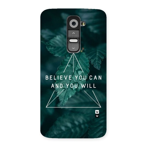 Believe You Can Motivation Back Case for LG G2