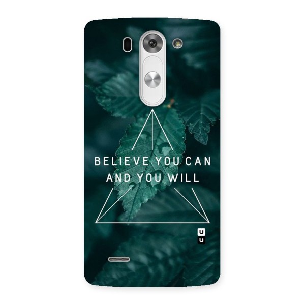 Believe You Can Motivation Back Case for LG G3 Beat