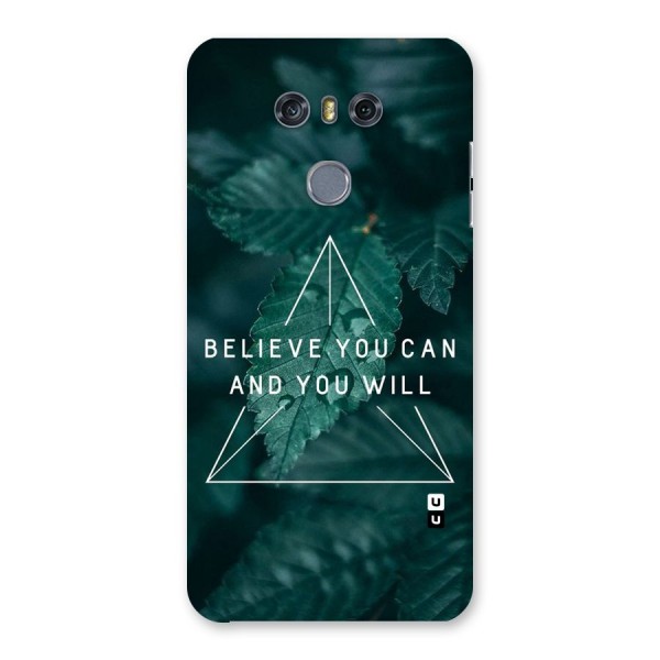 Believe You Can Motivation Back Case for LG G6