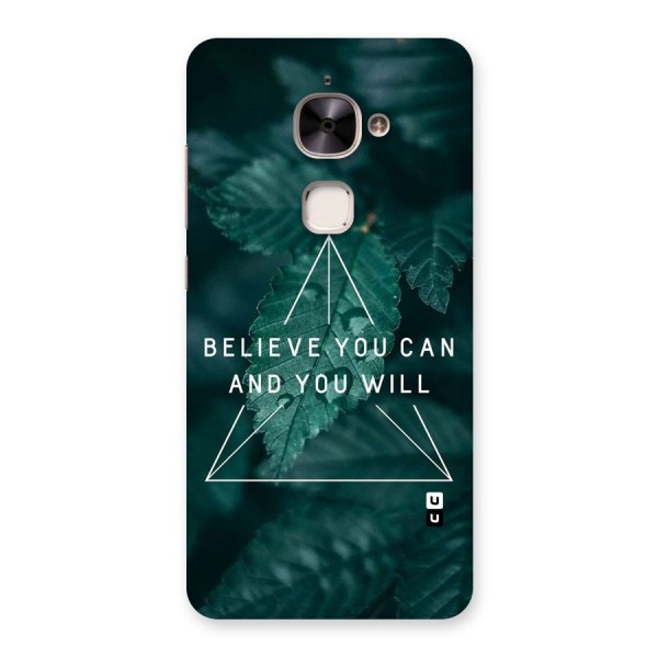 Believe You Can Motivation Back Case for Le 2
