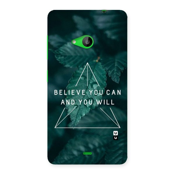 Believe You Can Motivation Back Case for Lumia 535