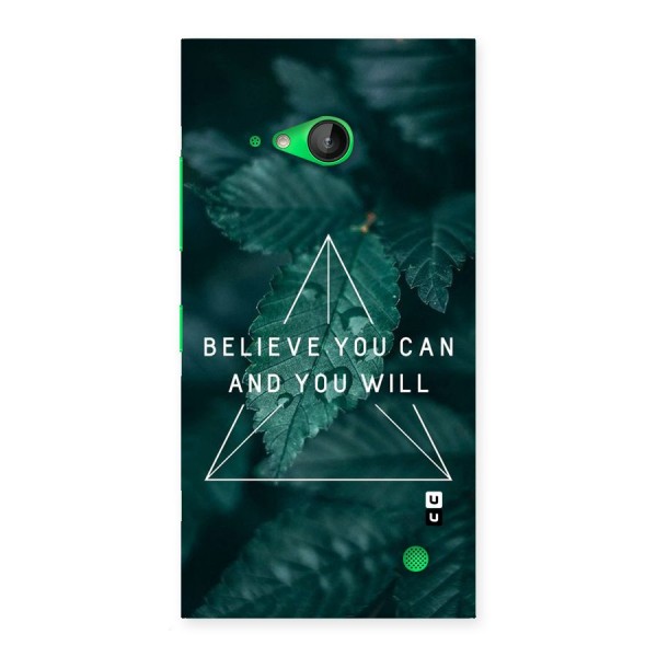 Believe You Can Motivation Back Case for Lumia 730