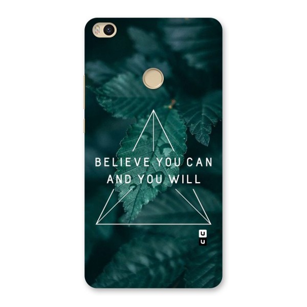 Believe You Can Motivation Back Case for Mi Max 2