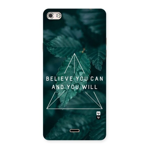 Believe You Can Motivation Back Case for Micromax Canvas Silver 5