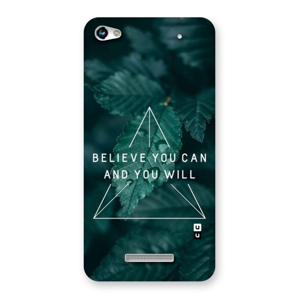 Believe You Can Motivation Back Case for Micromax Hue 2
