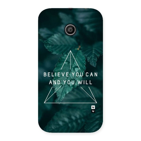 Believe You Can Motivation Back Case for Moto E