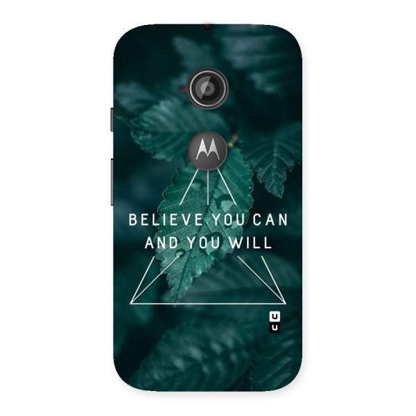 Believe You Can Motivation Back Case for Moto E 2nd Gen